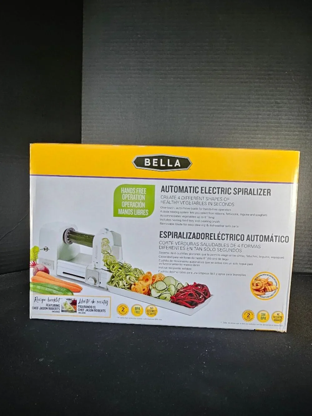 Automatic Electric Spiralizer 4 Blade Vegetable Slicer For Zoodles & Curly Fries